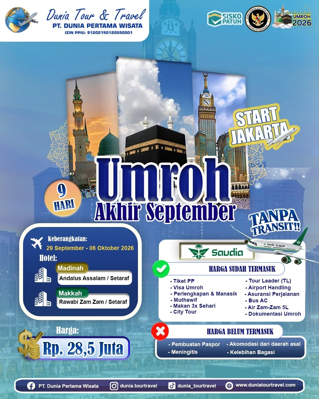 Brosur Paket Umroh Spesial Kemerdekaan 2026